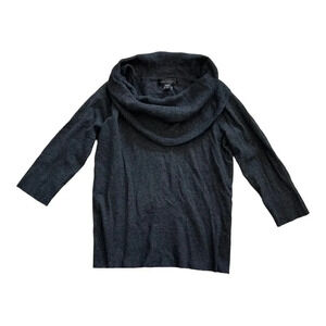 Cable & Gauge Dark Gray Cowl Neck Sweater L